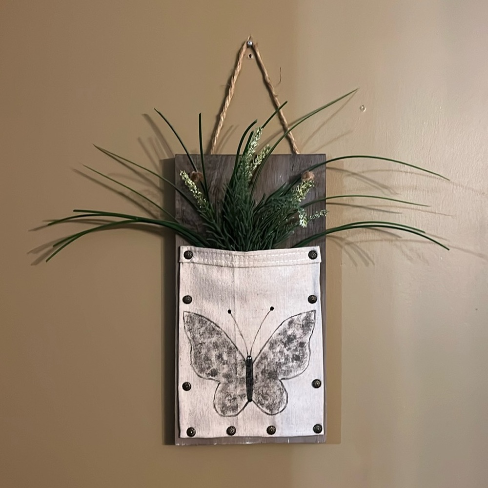 Butterfly Plant holder 14 by 7 1/4 inches